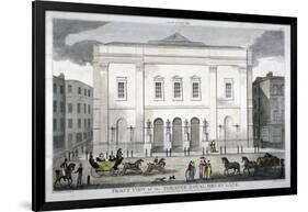 Front View of the Theatre Royal, Drury Lane, Westminster, London, 1812-null-Framed Giclee Print