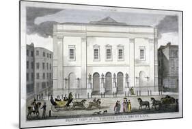 Front View of the Theatre Royal, Drury Lane, Westminster, London, 1812-null-Mounted Giclee Print