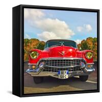 Front View of Vintage 50's Car in America-Salvatore Elia-Framed Stretched Canvas