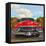 Front View of Vintage 50's Car in America-Salvatore Elia-Framed Stretched Canvas