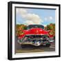 Front View of Vintage 50's Car in America-Salvatore Elia-Framed Photographic Print