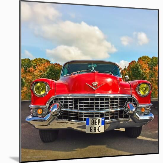 Front View of Vintage 50's Car in America-Salvatore Elia-Mounted Photographic Print