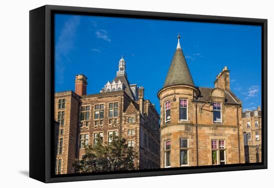 Front View of Vintage Facades in Edinburgh-F.C.G.-Framed Stretched Canvas