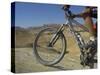 Front Wheel and Frame of Mountain Bicycle in the Mount Sodom International Mountain Bike Race-Eitan Simanor-Stretched Canvas