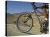 Front Wheel and Frame of Mountain Bicycle in the Mount Sodom International Mountain Bike Race-Eitan Simanor-Stretched Canvas