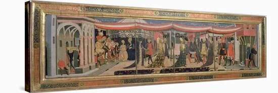Frontal from the Adimari Cassone Depicting a Wedding Scene in Front of the Baptistry, c.1450-Giovanni Di Ser Giovanni Scheggia-Stretched Canvas