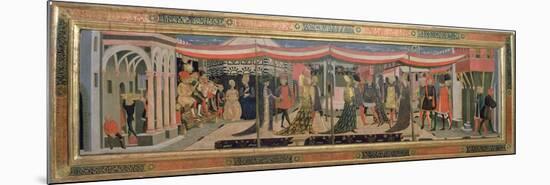 Frontal from the Adimari Cassone Depicting a Wedding Scene in Front of the Baptistry, c.1450-Giovanni Di Ser Giovanni Scheggia-Mounted Giclee Print