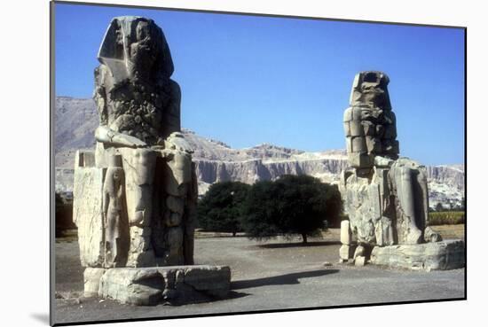 Frontal View of the Colossi of Memnon, Luxor West Bank, Egypt, C1400 Bc-CM Dixon-Mounted Photographic Print