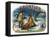 Frontier Brand Cigar Box Label-Lantern Press-Framed Stretched Canvas