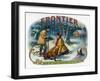 Frontier Brand Cigar Box Label-Lantern Press-Framed Art Print