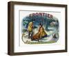 Frontier Brand Cigar Box Label-Lantern Press-Framed Art Print