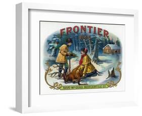 Frontier Brand Cigar Box Label-Lantern Press-Framed Art Print