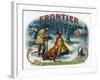 Frontier Brand Cigar Box Label-Lantern Press-Framed Art Print