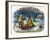Frontier Brand Cigar Box Label-Lantern Press-Framed Art Print