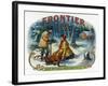 Frontier Brand Cigar Box Label-Lantern Press-Framed Art Print