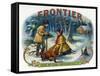 Frontier Brand Cigar Box Label-Lantern Press-Framed Stretched Canvas