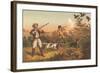 Frontier Hunters with Dogs-null-Framed Art Print