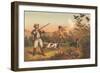 Frontier Hunters with Dogs-null-Framed Art Print