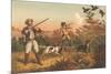 Frontier Hunters with Dogs-null-Mounted Art Print