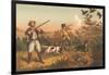 Frontier Hunters with Dogs-null-Framed Art Print