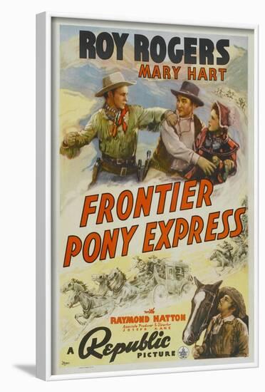 Frontier Pony Express, Roy Rogers, Mary Hart, 1939-null-Framed Art Print