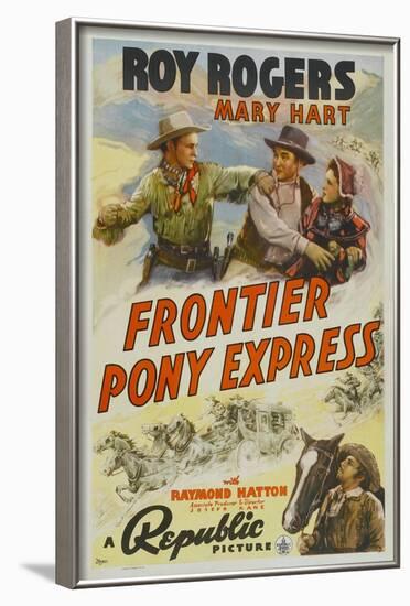 Frontier Pony Express, Roy Rogers, Mary Hart, 1939-null-Framed Art Print