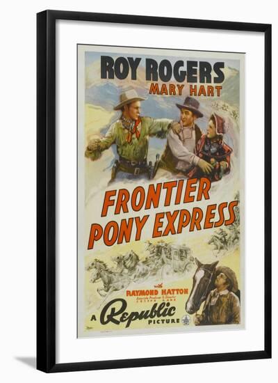 Frontier Pony Express, Roy Rogers, Mary Hart, 1939-null-Framed Art Print