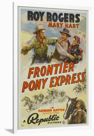 Frontier Pony Express, Roy Rogers, Mary Hart, 1939-null-Framed Art Print