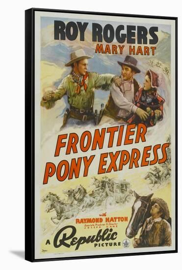Frontier Pony Express, Roy Rogers, Mary Hart, 1939-null-Framed Stretched Canvas