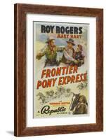 Frontier Pony Express, Roy Rogers, Mary Hart, 1939-null-Framed Art Print