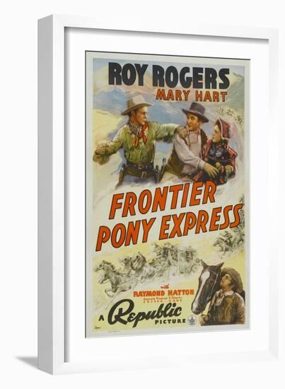 Frontier Pony Express, Roy Rogers, Mary Hart, 1939-null-Framed Art Print