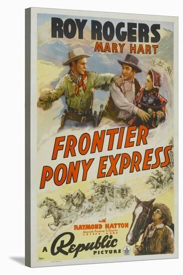 Frontier Pony Express, Roy Rogers, Mary Hart, 1939-null-Stretched Canvas
