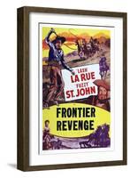 Frontier Revenge, Lash La Rue, Fuzzy St. John, Peggy Stewart, 1948-null-Framed Art Print