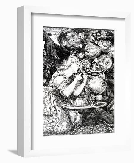 Frontispece to 'Goblin Market and Other Poems' by Christina Rossetti, Engraved by William Morris-Dante Gabriel Rossetti-Framed Premium Giclee Print