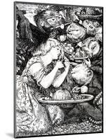 Frontispece to 'Goblin Market and Other Poems' by Christina Rossetti, Engraved by William Morris-Dante Gabriel Rossetti-Mounted Premium Giclee Print