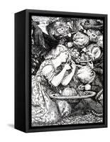 Frontispece to 'Goblin Market and Other Poems' by Christina Rossetti, Engraved by William Morris-Dante Gabriel Rossetti-Framed Stretched Canvas