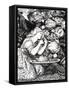 Frontispece to 'Goblin Market and Other Poems' by Christina Rossetti, Engraved by William Morris-Dante Gabriel Rossetti-Framed Stretched Canvas