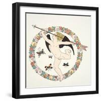 Frontispeice in 'Falbalas and Fanfreluches, Almanach des Modes Présentes, P-Georges Barbier-Framed Giclee Print