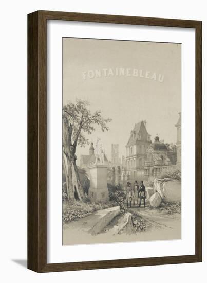 Frontispice d'un album de Denecourt : Porte du Baptistère, Statue d'Ulysse par Petitot, le-Philippe Benoist-Framed Giclee Print