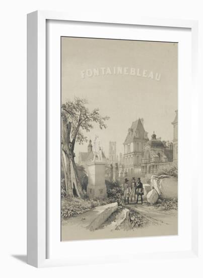 Frontispice d'un album de Denecourt : Porte du Baptistère, Statue d'Ulysse par Petitot, le-Philippe Benoist-Framed Giclee Print