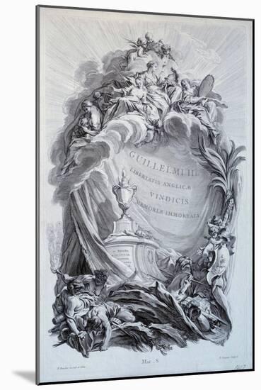 Frontispice for a Series of Planks on the Tomb of William Iii, Prince of Orange and King of England-Francois Boucher-Mounted Giclee Print