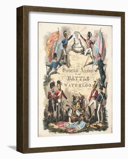 Frontispiece, 'An Historical Account of the Battle of Waterloo' by William Mudford, Engraved by…-George Cruikshank-Framed Giclee Print