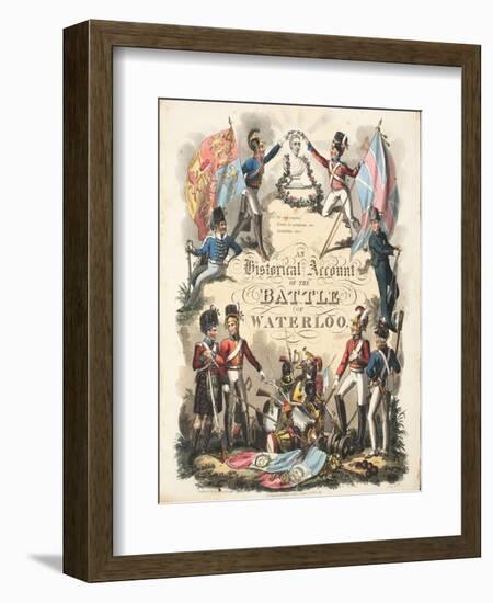 Frontispiece, 'An Historical Account of the Battle of Waterloo' by William Mudford, Engraved by…-George Cruikshank-Framed Giclee Print