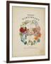 Frontispiece and Title Page, Wreath of Flowers, from Flora's Dictionary, 1838-E. W. Wirt-Framed Giclee Print