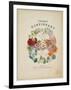 Frontispiece and Title Page, Wreath of Flowers, from Flora's Dictionary, 1838-E. W. Wirt-Framed Giclee Print