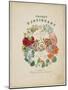 Frontispiece and Title Page, Wreath of Flowers, from Flora's Dictionary, 1838-E. W. Wirt-Mounted Giclee Print