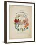 Frontispiece and Title Page, Wreath of Flowers, from Flora's Dictionary, 1838-E. W. Wirt-Framed Giclee Print