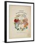 Frontispiece and Title Page, Wreath of Flowers, from Flora's Dictionary, 1838-E. W. Wirt-Framed Giclee Print