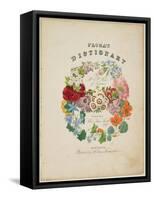 Frontispiece and Title Page, Wreath of Flowers, from Flora's Dictionary, 1838-E. W. Wirt-Framed Stretched Canvas