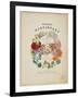 Frontispiece and Title Page, Wreath of Flowers, from Flora's Dictionary, 1838-E. W. Wirt-Framed Giclee Print